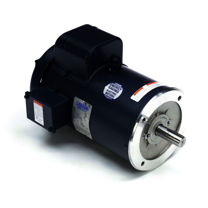 General Purpose Motor, 5 HP, 1 Ph, 60 Hz, 230 V, 1800 RPM, 184TC Frame, TEFC