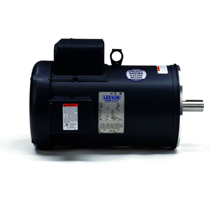 General Purpose Motor, 5 HP, 1 Ph, 60 Hz, 230 V, 1800 RPM, 184TC Frame, TEFC