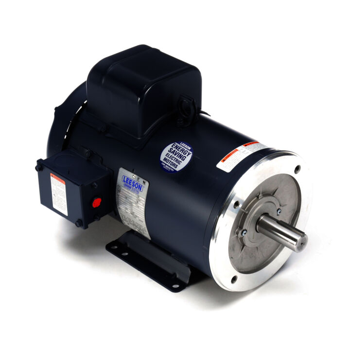 General Purpose Motor, 5 HP, 1 Ph, 60 Hz, 230 V, 1800 RPM, 184TC Frame, TEFC