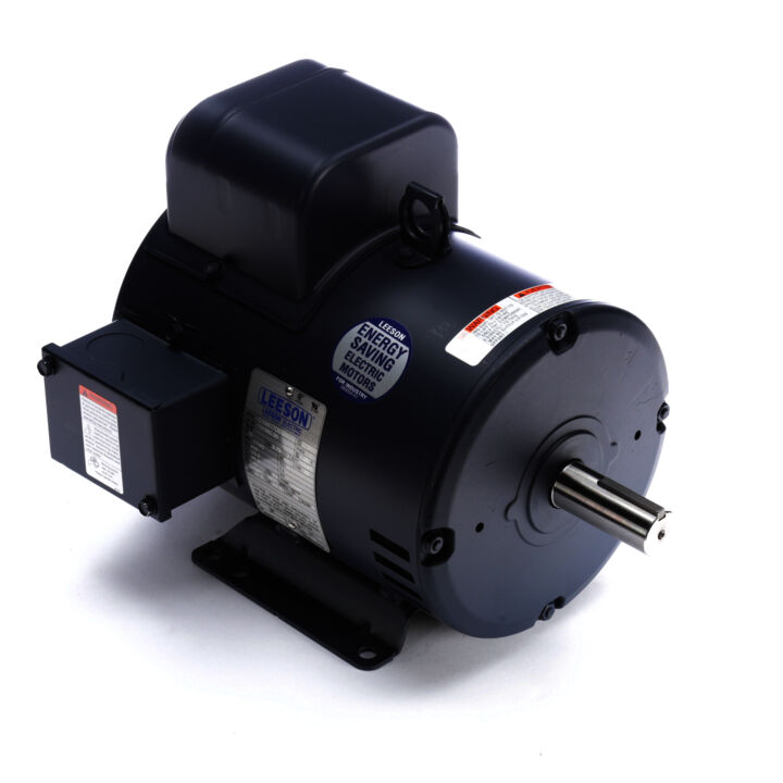 General Purpose Motor, 5 HP, 1 Ph, 60 Hz, 208 V, 1800 RPM, 184T Frame, DP