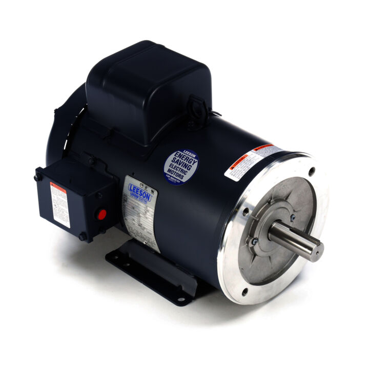 General Purpose Motor, 5 HP, 1 Ph, 60 Hz, 230 V, 3600 RPM, 184TC Frame, TEFC