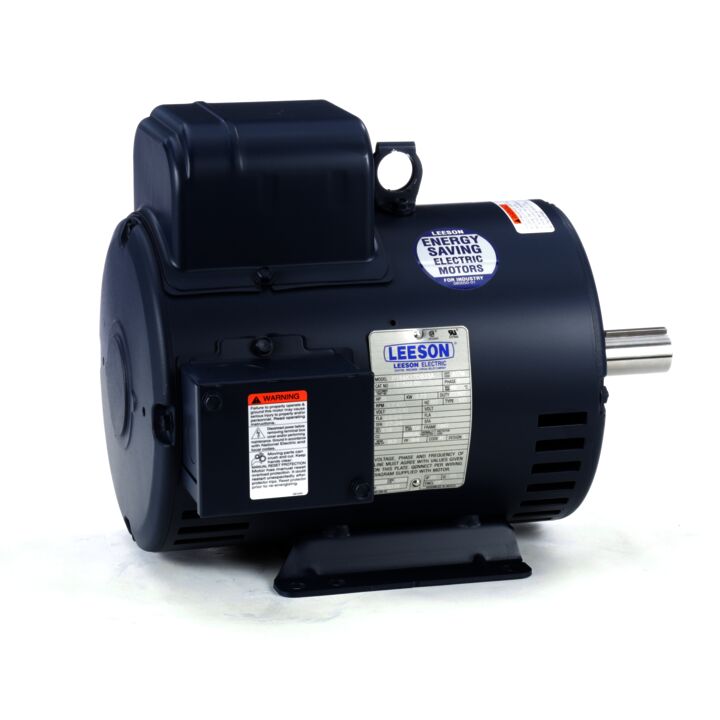 Air Compressor Motor, 5 HP, 1 Ph, 60 Hz, 208-230 V, 1800 RPM, 184T Frame, DP