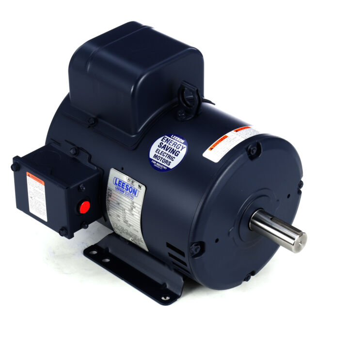 Air Compressor Motor, 5 HP, 1 Ph, 60 Hz, 208-230 V, 1800 RPM, 184T Frame, DP