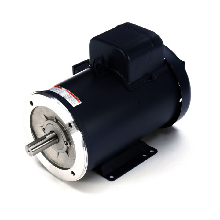 General Purpose Motor, 5 HP, 1 Ph, 60 Hz, 230 V, 3600 RPM, 184TC Frame, TEFC