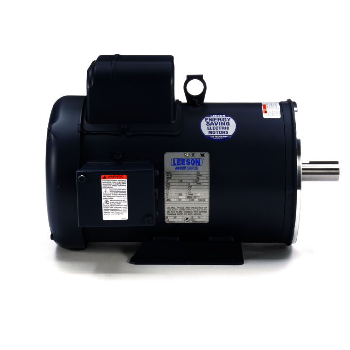 General Purpose Motor, 5 HP, 1 Ph, 60 Hz, 230 V, 3600 RPM, 184TC Frame, TEFC