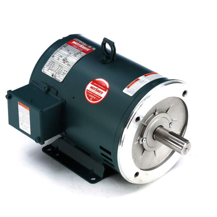 General Purpose Motor, 3 HP, 1 Ph, 60 Hz, 115/208-230 V, 3600 RPM, 182TC Frame, DP