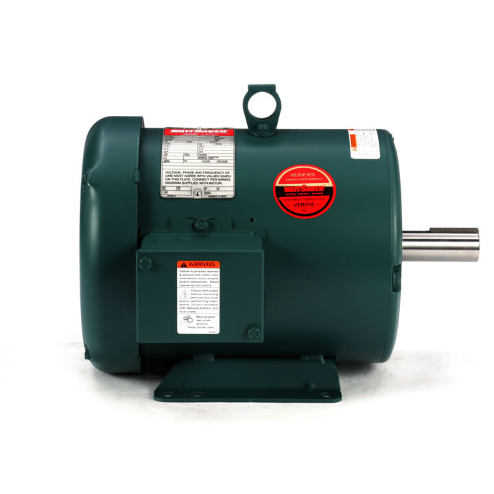 Special Voltage Motor, 3 HP, 3 Ph, 60 Hz, 575 V, 1800 RPM, 182T Frame, TEFC