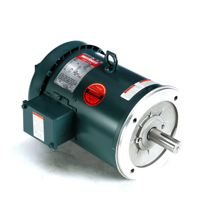 General Purpose Motor, 1.50 HP, 3 Ph, 60 Hz, 208-230/460 V, 1200 RPM, 182TC Frame, TEFC