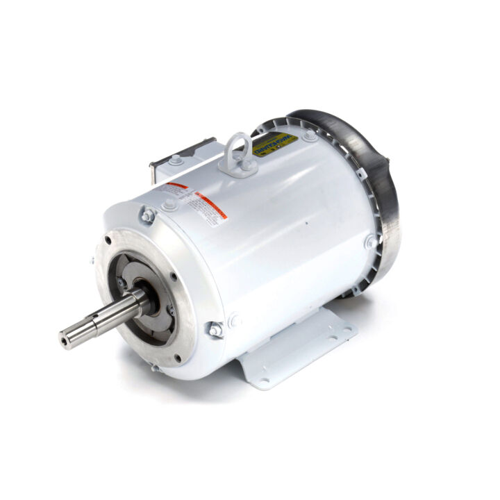 Washdown Pump Motor, 5 & 3 HP, 3 Ph, 60 & 50 Hz, 230/460 & 190/380 V, 3600 & 3000 RPM, 184JM Frame, TEFC