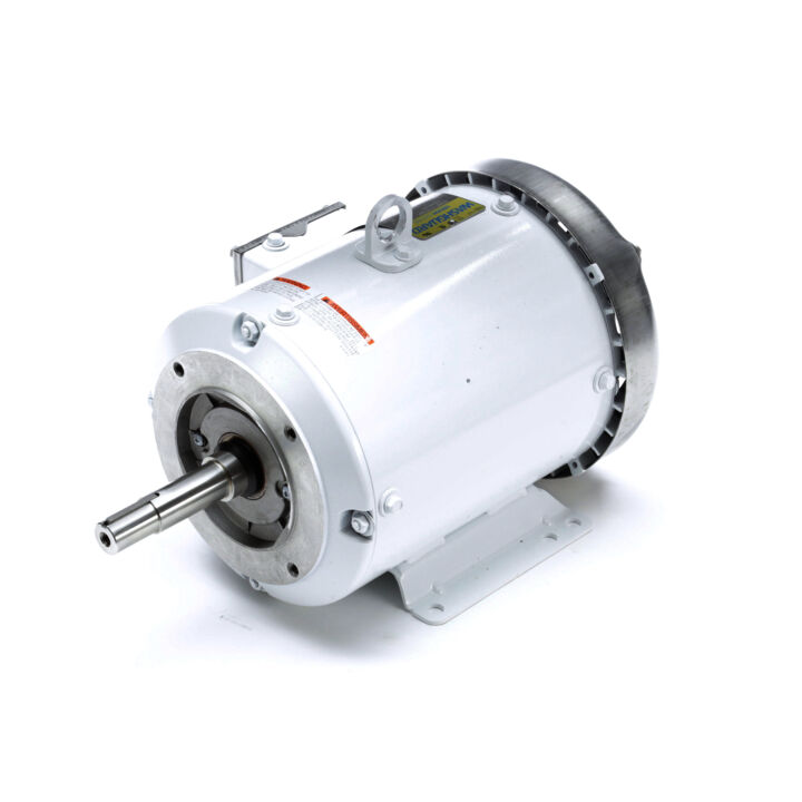 Washdown Pump Motor, 3 & 2 HP, 3 Ph, 60 & 50 Hz, 230/460 & 190/380 V, 1800 & 1500 RPM, 182JM Frame, TEFC