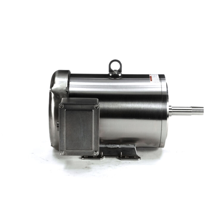 Washdown Pump Motor, 5 & 3 HP, 3 Ph, 60 & 50 Hz, 230/460 & 190/380 V, 1800 & 1500 RPM, 184JM Frame, TEFC