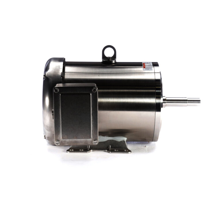 Washdown Pump Motor, 3 & 2 HP, 3 Ph, 60 & 50 Hz, 230/460 & 190/380 V, 1800 & 1500 RPM, 182JM Frame, TEFC