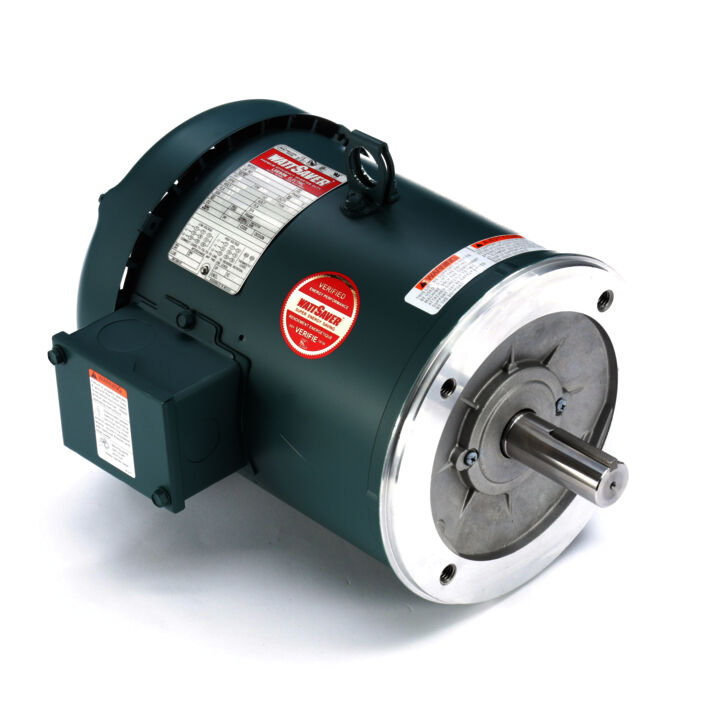 Special Voltage Motor, 5 HP, 3 Ph, 60 Hz, 575 V, 1800 RPM, 184TC Frame, TEFC