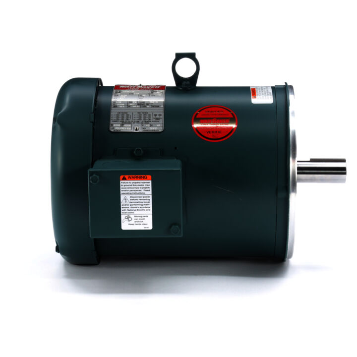 Special Voltage Motor, 3 HP, 3 Ph, 60 Hz, 575 V, 1800 RPM, 182TC Frame, TEFC