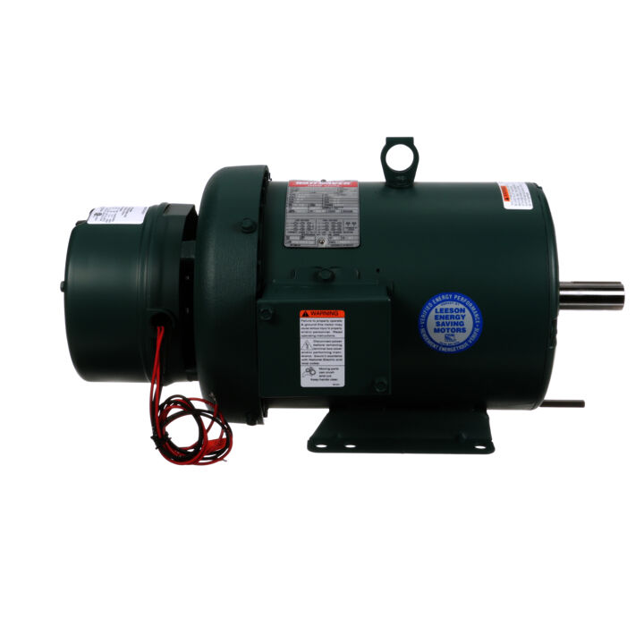 Brake Motor, 2 HP, 3 Ph, 60 Hz, 230/460 V, 1200 RPM, 184T Frame, TEFC