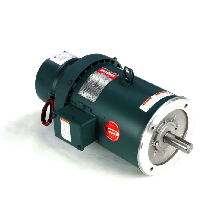 Brake Motor, 3 HP, 3 Ph, 60 Hz, 230/460 V, 1800 RPM, 182TC Frame, TEFC