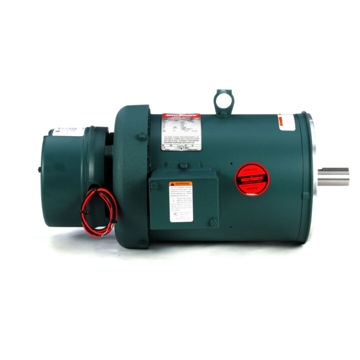 Brake Motor, 3 HP, 3 Ph, 60 Hz, 230/460 V, 1800 RPM, 182TC Frame, TEFC