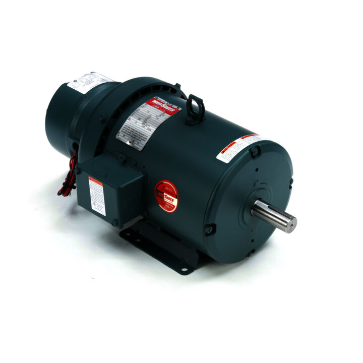 Brake Motor, 5 HP, 3 Ph, 60 Hz, 230/460 V, 1800 RPM, 184T Frame, TEFC