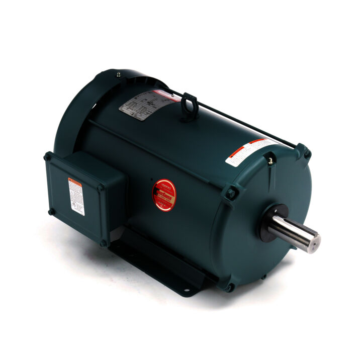 Air Compressor Motor, 10 & 10 HP, 3 Ph, 60 & 50 Hz, 230/460 & 190/380 V, 1800 & 1500 RPM, 215T Frame, TEFC