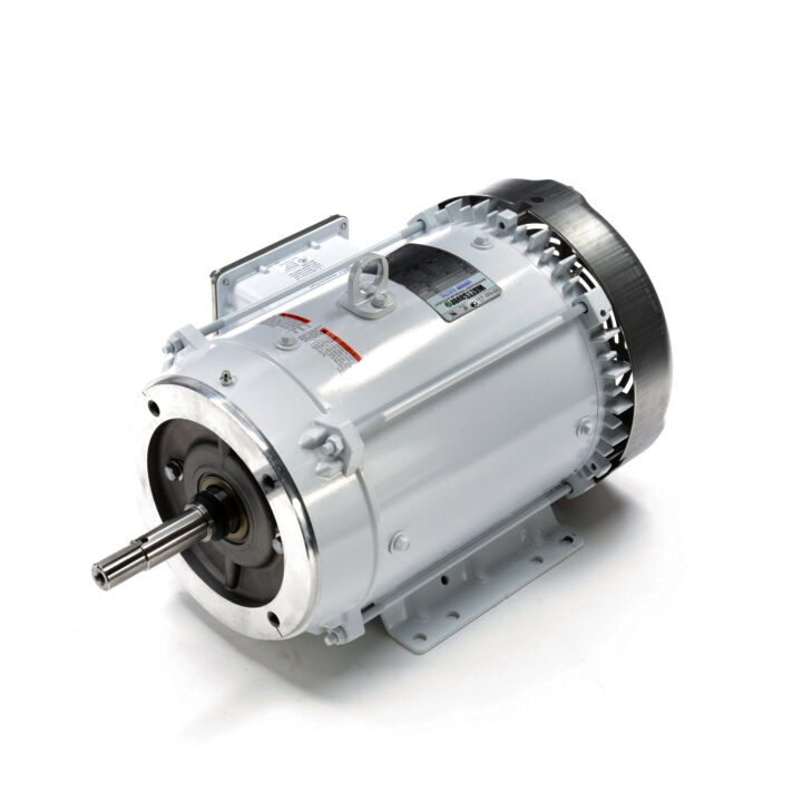 Washdown Pump Motor, 7.50 & 5 HP, 3 Ph, 60 & 50 Hz, 230/460 & 190/380 V, 1800 & 1500 RPM, 213JM Frame, TEFC