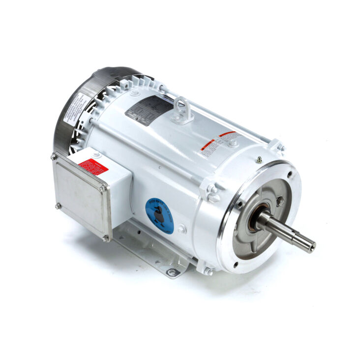 Washdown Pump Motor, 10 HP, 3 Ph, 60 Hz, 230/460 V, 3600 RPM, 215JM Frame, TEFC