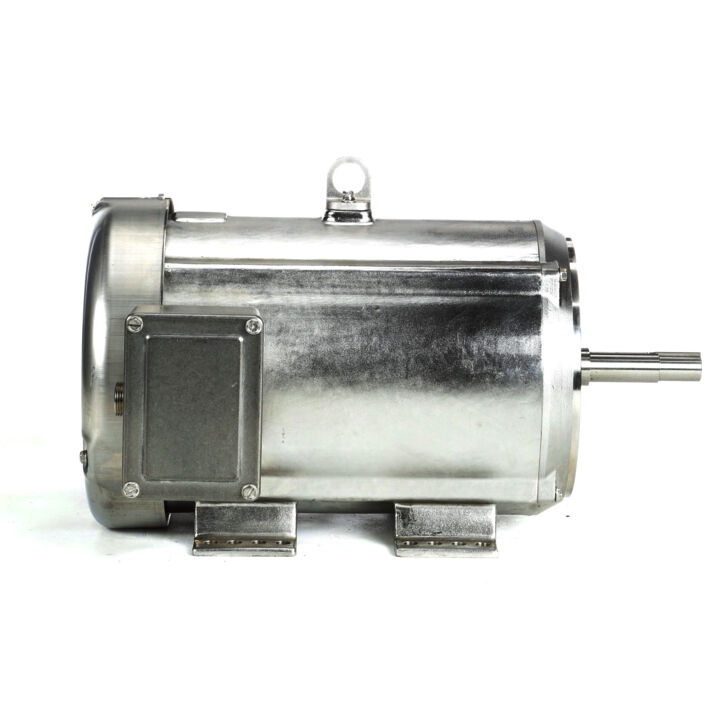 Washdown Pump Motor, 7.50 & 5 HP, 3 Ph, 60 & 50 Hz, 230/460 & 190/380 V, 3600 & 3000 RPM, 213JM Frame, TEFC