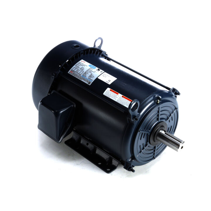 General Purpose Motor, 2 HP, 3 Ph, 60 Hz, 208-230/460 V, 900 RPM, 213T Frame, TEFC