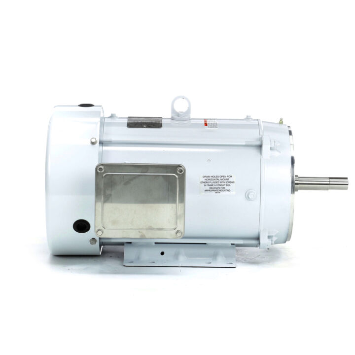 Washdown Pump Motor, 15 & 10 HP, 3 Ph, 60 & 50 Hz, 230/460 & 190/380 V, 3600 & 3000 RPM, 215JM Frame, TEFC