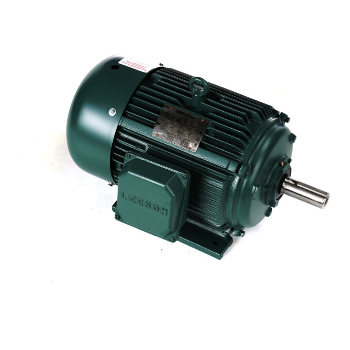 Air Compressor Motor, 20 & 15 HP, 3 Ph, 60 & 50 Hz, 208-230/460 & 190/380 V, 1800 & 1500 RPM, 256T Frame, TEFC