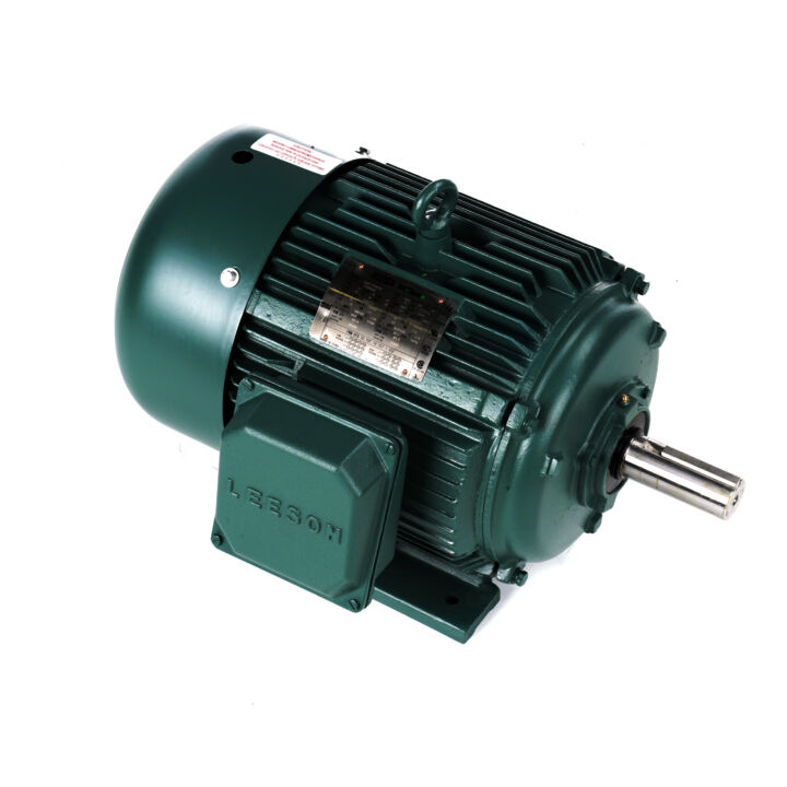 Air Compressor Motor, 15 & 10 HP, 3 Ph, 60 & 50 Hz, 208-230/460 & 190/380 V, 1800 & 1500 RPM, 254T Frame, TEFC