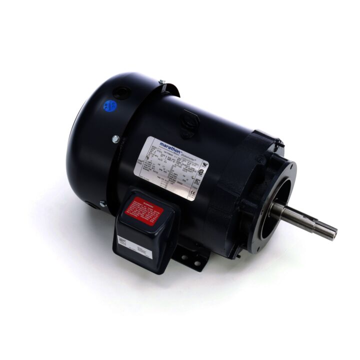 Close-Coupled Pump Motor, 5 HP, 3 Ph, 60 Hz, 575 V, 1800 RPM, 184JM Frame, TEFC