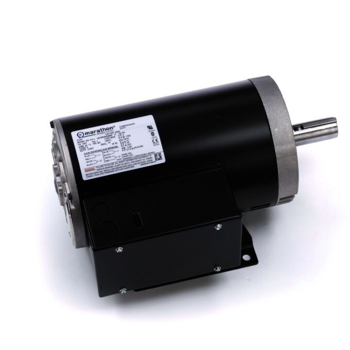 Air Compressor Motor, 5 HP, 1 Ph, 60 Hz, 208-230 V, 1800 RPM, 184T Frame, DP