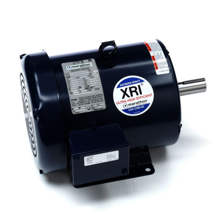 General Purpose Motor, 7.50 HP, 3 Ph, 60 Hz, 200 V, 1800 RPM, 213T Frame, TEFC
