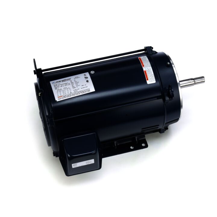 Close-Coupled Pump Motor, 20 & 15 HP, 3 Ph, 60 & 50 Hz, 230/460 & 190/380 V, 1800 & 1500 RPM, 256JM Frame, DP