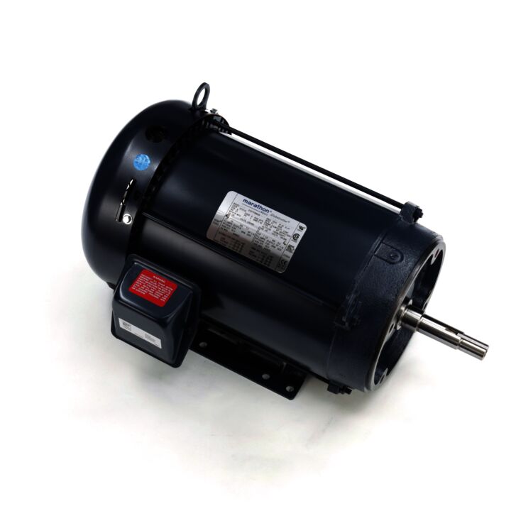 Close-Coupled Pump Motor, 7.50 & 5 HP, 3 Ph, 60 & 50 Hz, 230/460 & 190/380 V, 1200 & 1000 RPM, 254JM Frame, TEFC