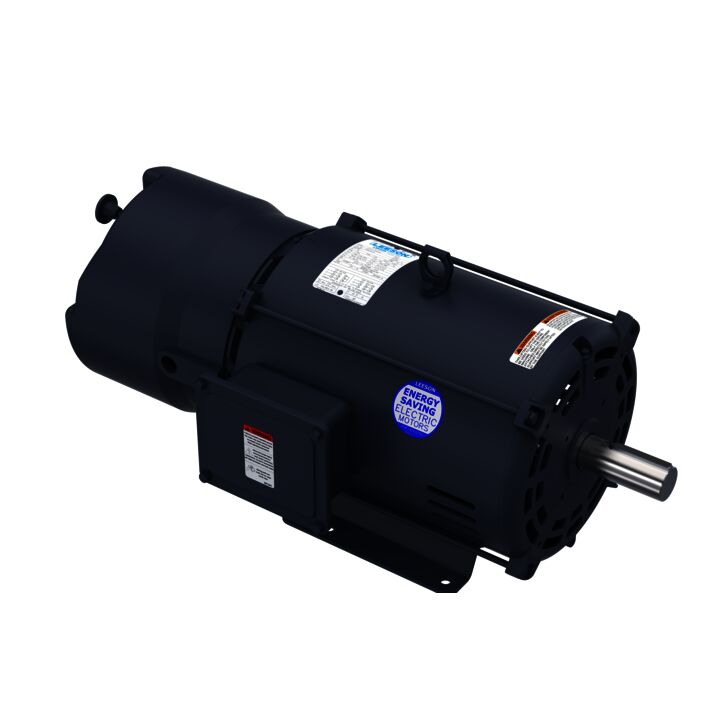 Brake Motor, 10 & 7.50 HP, 3 Ph, 60 & 50 Hz, 208-230/460 & 190/380 V, 1800 & 1500 RPM, 215T Frame, DP