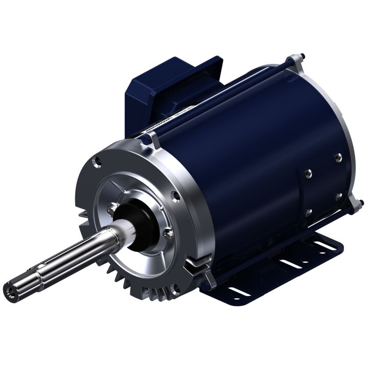 Close-Coupled Pump Motor, 1 HP, 3 Ph, 60 Hz, 200 V, 1800 RPM, 143JP Frame, DP