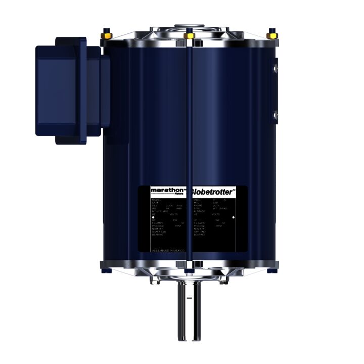 General Purpose Motor, 1 HP, 3 Ph, 60 Hz, 208-230/460 V, 1200 RPM, 145T Frame, DP