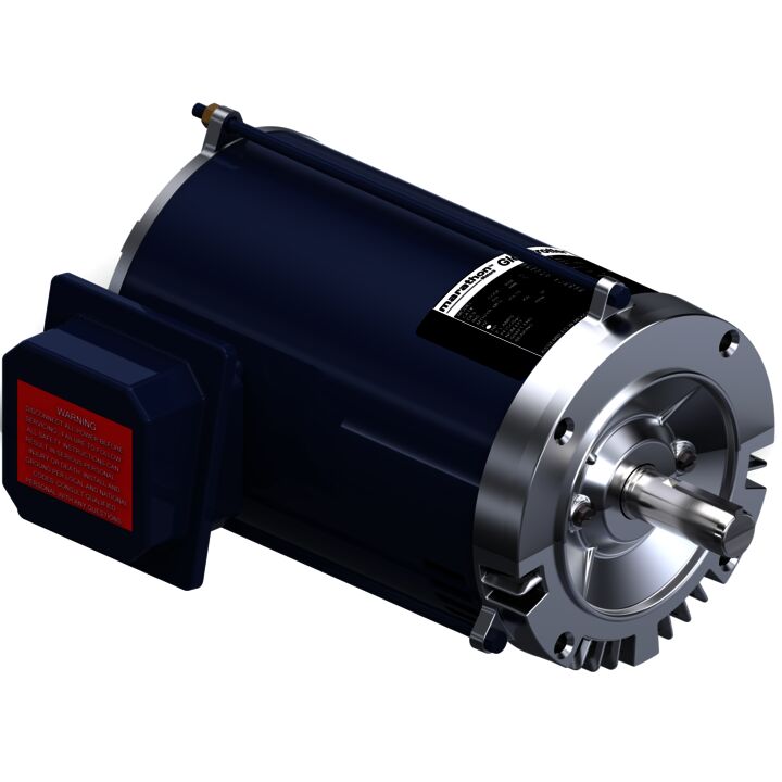 General Purpose Motor, 1 & 0.75 HP, 3 Ph, 60 & 50 Hz, 208-230/460 & 190/380 V, 1800 & 1500 RPM, 143TC Frame, DP