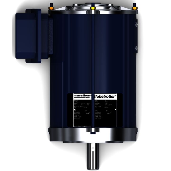 General Purpose Motor, 1 & 0.75 HP, 3 Ph, 60 & 50 Hz, 208-230/460 & 190/380 V, 1800 & 1500 RPM, 143TC Frame, DP
