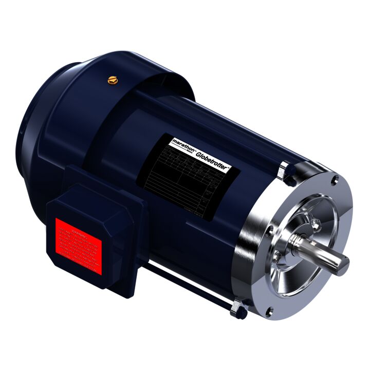 General Purpose Motor, 1 & 0.75 HP, 3 Ph, 60 & 50 Hz, 208-230/460 & 190/380 V, 1800 & 1500 RPM, 143TC Frame, TEFC