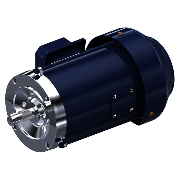 General Purpose Motor, 1 & 0.75 HP, 3 Ph, 60 & 50 Hz, 208-230/460 & 190/380 V, 1800 & 1500 RPM, 143TC Frame, TEFC