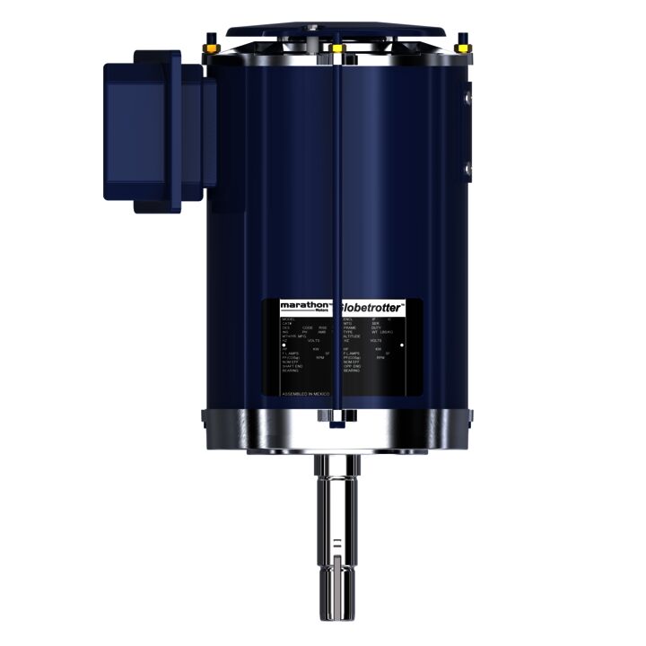 Close-Coupled Pump Motor, 1.50 & 1 HP, 3 Ph, 60 & 50 Hz, 208-230/460 & 190/380 V, 1800 & 1500 RPM, 145JMV Frame, DP