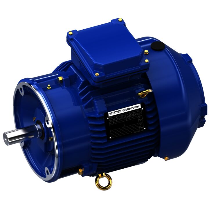 Severe Duty Motor, 5 HP, 3 Ph, 60 Hz, 460 V, 1800 RPM, 184TCV Frame, TEFC