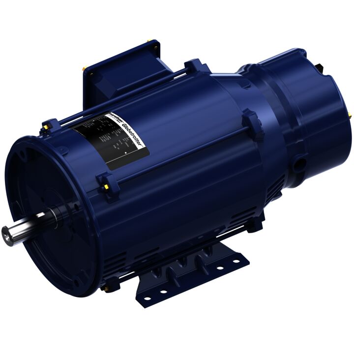 Brake Motor, 3 & 2 HP, 3 Ph, 60 & 50 Hz, 208-230/460 & 190/380 V, 1800 & 1500 RPM, 182TC Frame, DP