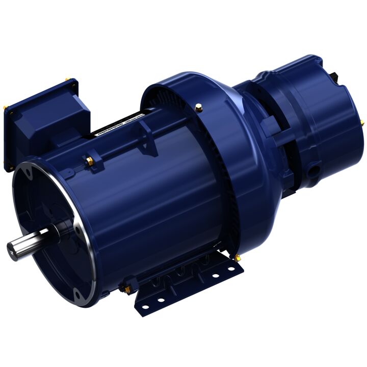 Brake Motor, 5 & 3 HP, 3 Ph, 60 & 50 Hz, 230/460 & 190/380 V, 1800 & 1500 RPM, 184TC Frame, TEFC