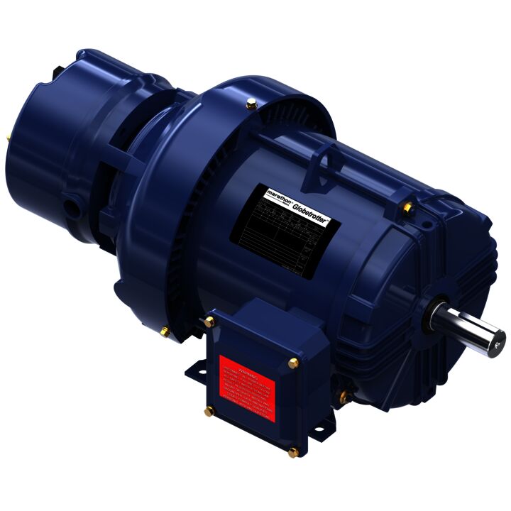 Brake Motor, 5 & 3 HP, 3 Ph, 60 & 50 Hz, 230/460 & 190/380 V, 1800 & 1500 RPM, 184T Frame, TEFC