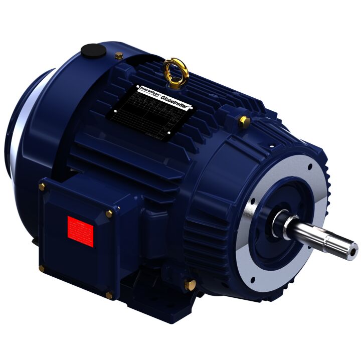 Close-Coupled Pump Motor, 5 & 3 HP, 3 Ph, 60 & 50 Hz, 230/460 & 190/380 V, 3600 & 3000 RPM, 184JM Frame, TEFC