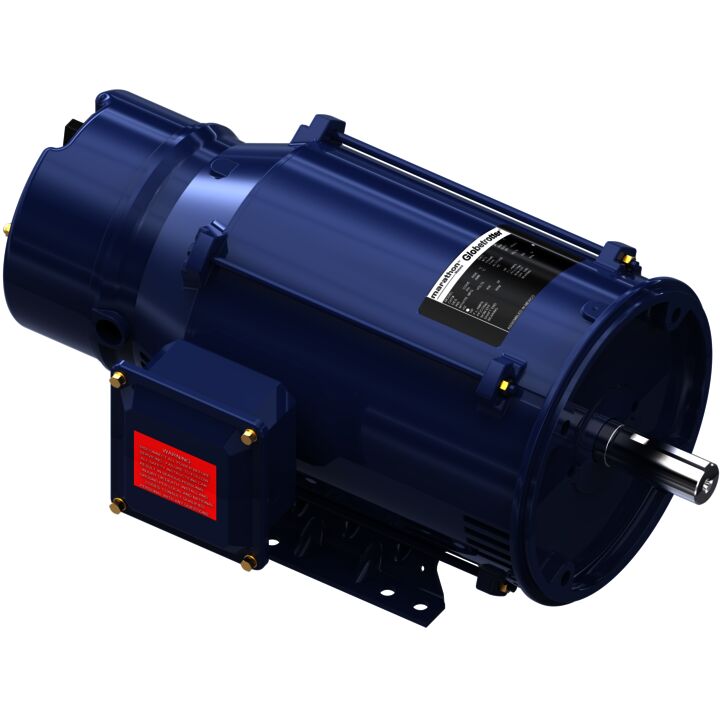 Brake Motor, 3 & 2 HP, 3 Ph, 60 & 50 Hz, 208-230/460 & 190/380 V, 1800 & 1500 RPM, 182TC Frame, DP