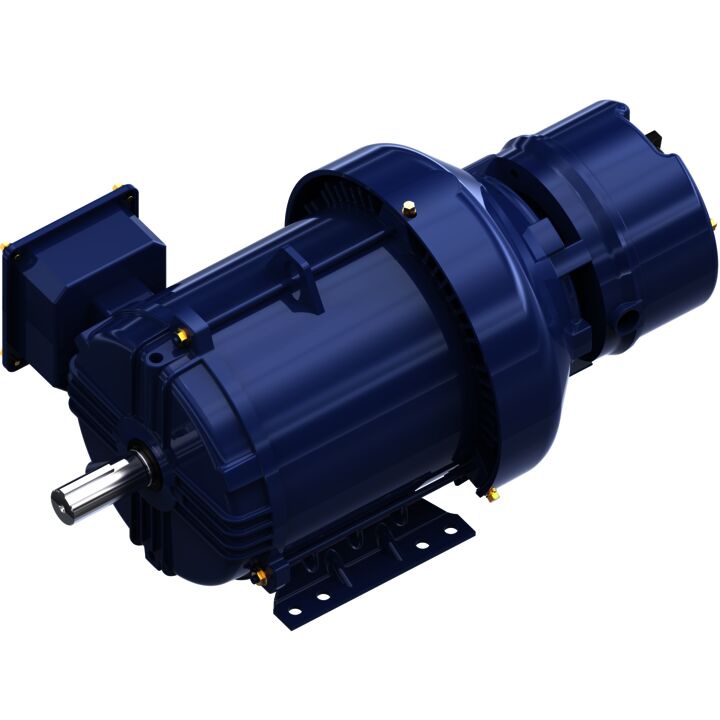 Brake Motor, 3 & 2 HP, 3 Ph, 60 & 50 Hz, 230/460 & 190/380 V, 1800 & 1500 RPM, 182T Frame, TEFC